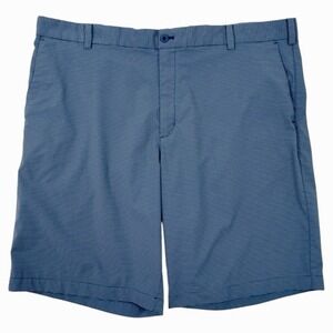 Nike Golf Shorts Mens 40 Blue Stripe Dry Fit Athletic Performance Flat Front